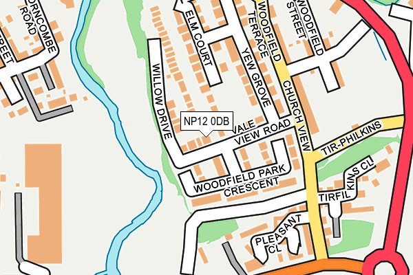 NP12 0DB map - OS OpenMap – Local (Ordnance Survey)