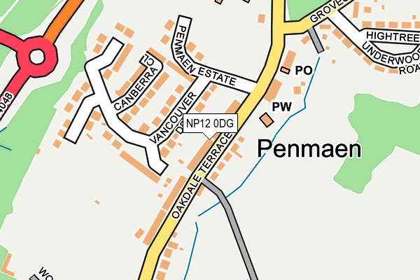 NP12 0DG map - OS OpenMap – Local (Ordnance Survey)