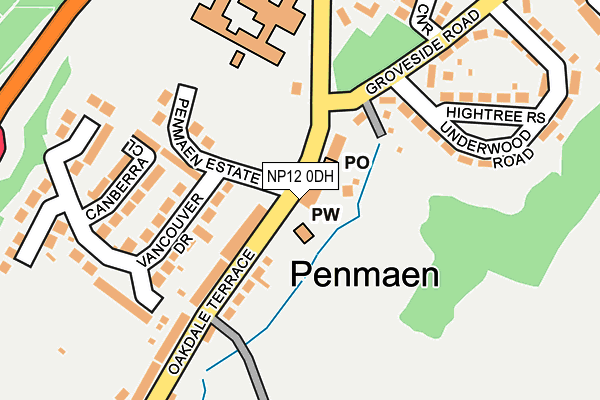 NP12 0DH map - OS OpenMap – Local (Ordnance Survey)