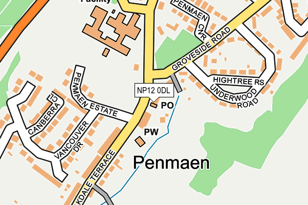 NP12 0DL map - OS OpenMap – Local (Ordnance Survey)