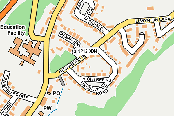 NP12 0DN map - OS OpenMap – Local (Ordnance Survey)