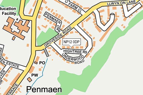 NP12 0DP map - OS OpenMap – Local (Ordnance Survey)