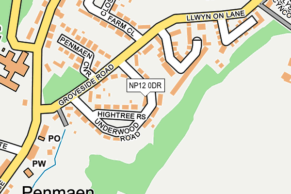 NP12 0DR map - OS OpenMap – Local (Ordnance Survey)