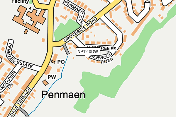 NP12 0DW map - OS OpenMap – Local (Ordnance Survey)