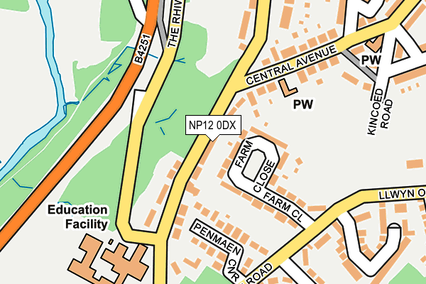 NP12 0DX map - OS OpenMap – Local (Ordnance Survey)