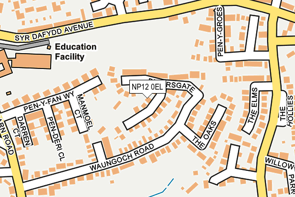 NP12 0EL map - OS OpenMap – Local (Ordnance Survey)