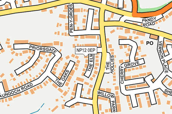 NP12 0EP map - OS OpenMap – Local (Ordnance Survey)