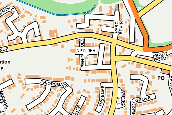 NP12 0ER map - OS OpenMap – Local (Ordnance Survey)