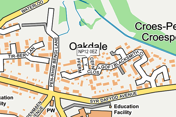 NP12 0EZ map - OS OpenMap – Local (Ordnance Survey)
