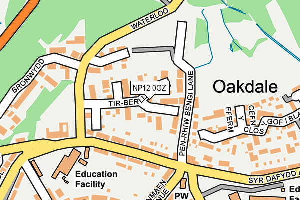 NP12 0GZ map - OS OpenMap – Local (Ordnance Survey)