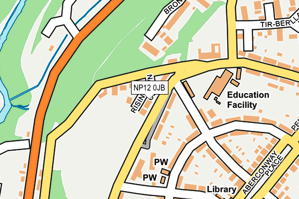 NP12 0JB map - OS OpenMap – Local (Ordnance Survey)