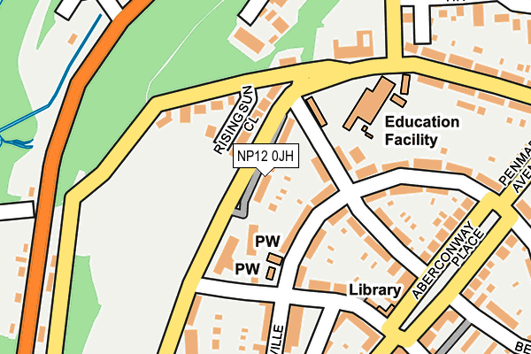 NP12 0JH map - OS OpenMap – Local (Ordnance Survey)