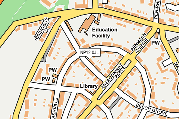 NP12 0JL map - OS OpenMap – Local (Ordnance Survey)