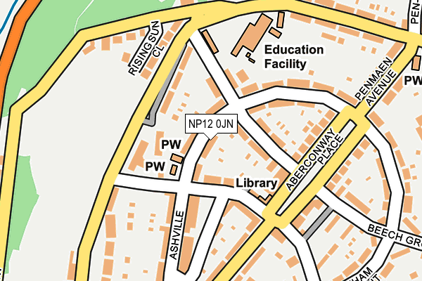 NP12 0JN map - OS OpenMap – Local (Ordnance Survey)