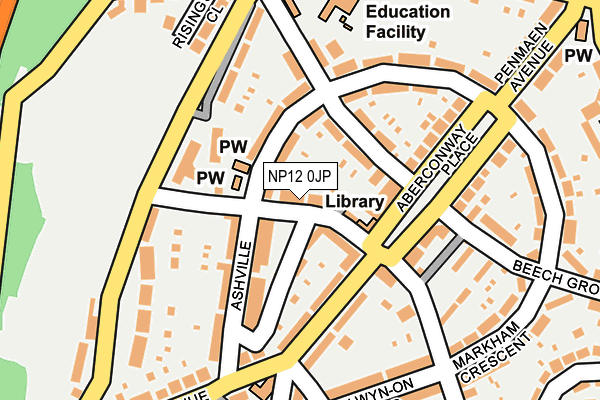 NP12 0JP map - OS OpenMap – Local (Ordnance Survey)