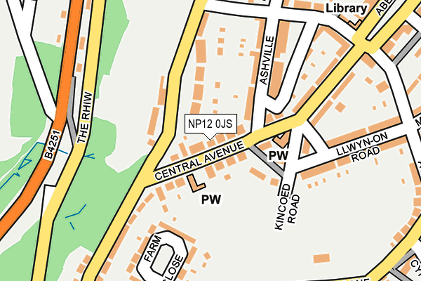 NP12 0JS map - OS OpenMap – Local (Ordnance Survey)