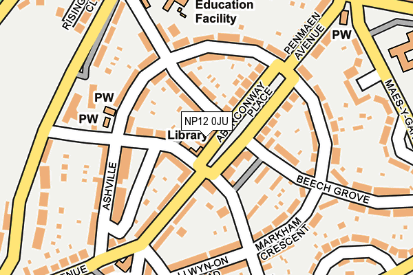 NP12 0JU map - OS OpenMap – Local (Ordnance Survey)