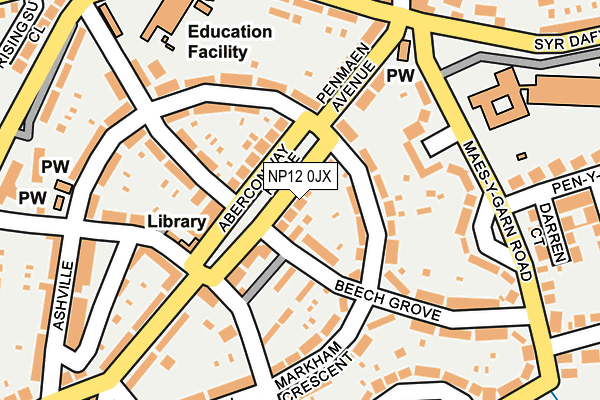 NP12 0JX map - OS OpenMap – Local (Ordnance Survey)