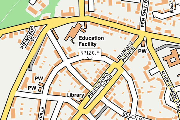 NP12 0JY map - OS OpenMap – Local (Ordnance Survey)