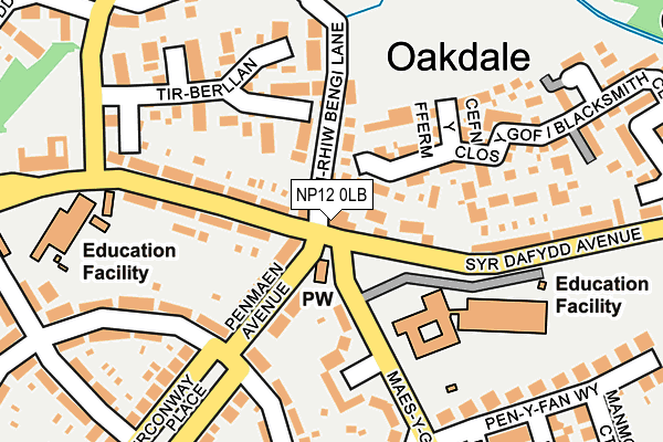 NP12 0LB map - OS OpenMap – Local (Ordnance Survey)