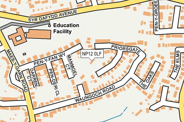 NP12 0LF map - OS OpenMap – Local (Ordnance Survey)