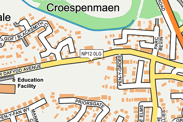 NP12 0LG map - OS OpenMap – Local (Ordnance Survey)