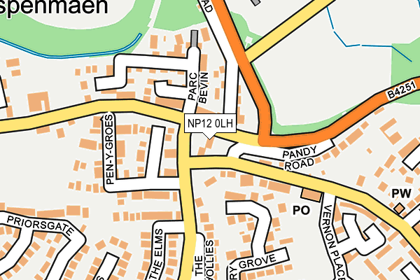 NP12 0LH map - OS OpenMap – Local (Ordnance Survey)