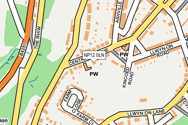 NP12 0LN map - OS OpenMap – Local (Ordnance Survey)