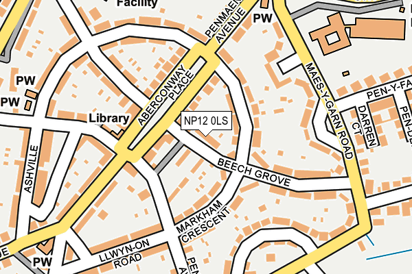 NP12 0LS map - OS OpenMap – Local (Ordnance Survey)