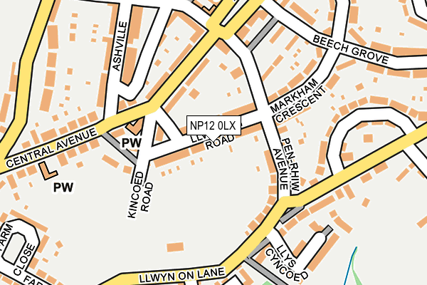 NP12 0LX map - OS OpenMap – Local (Ordnance Survey)