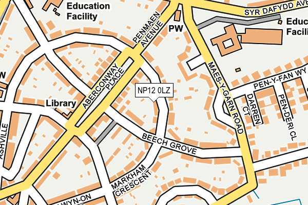 NP12 0LZ map - OS OpenMap – Local (Ordnance Survey)