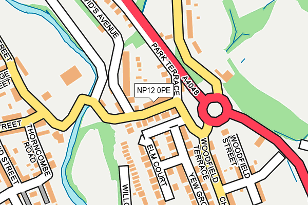 NP12 0PE map - OS OpenMap – Local (Ordnance Survey)