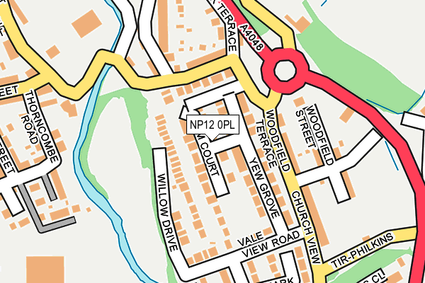 NP12 0PL map - OS OpenMap – Local (Ordnance Survey)