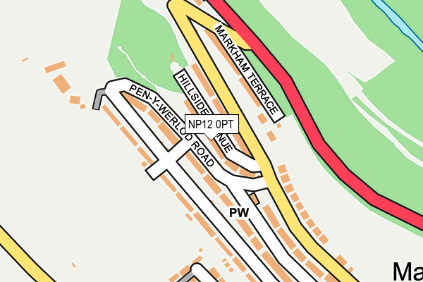NP12 0PT map - OS OpenMap – Local (Ordnance Survey)