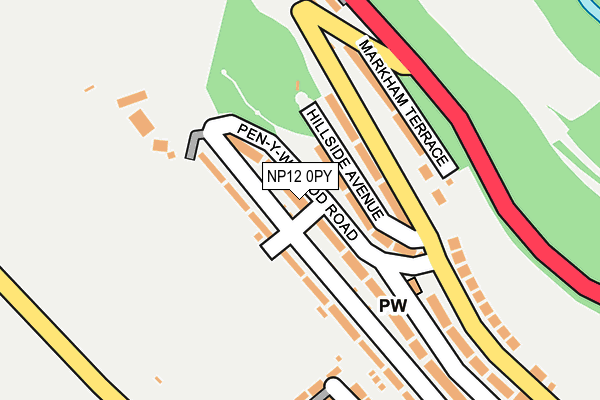 NP12 0PY map - OS OpenMap – Local (Ordnance Survey)