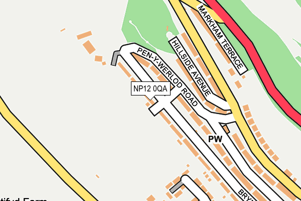 NP12 0QA map - OS OpenMap – Local (Ordnance Survey)