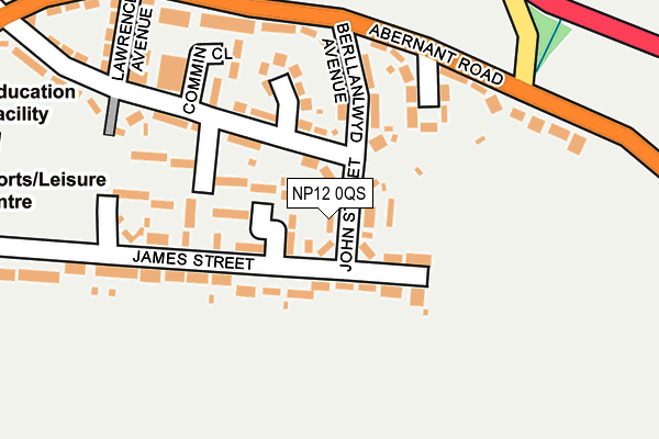NP12 0QS map - OS OpenMap – Local (Ordnance Survey)