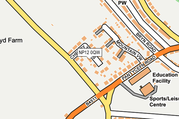 NP12 0QW map - OS OpenMap – Local (Ordnance Survey)
