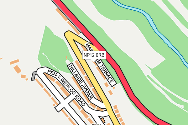 NP12 0RB map - OS OpenMap – Local (Ordnance Survey)