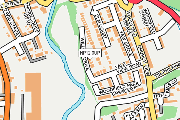 NP12 0UP map - OS OpenMap – Local (Ordnance Survey)