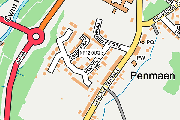 NP12 0UQ map - OS OpenMap – Local (Ordnance Survey)