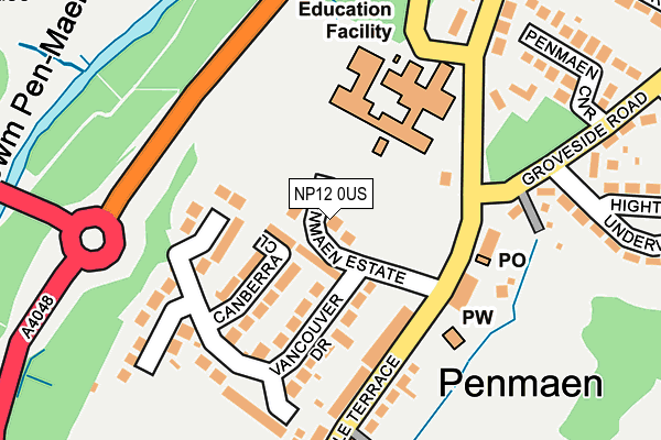 NP12 0US map - OS OpenMap – Local (Ordnance Survey)