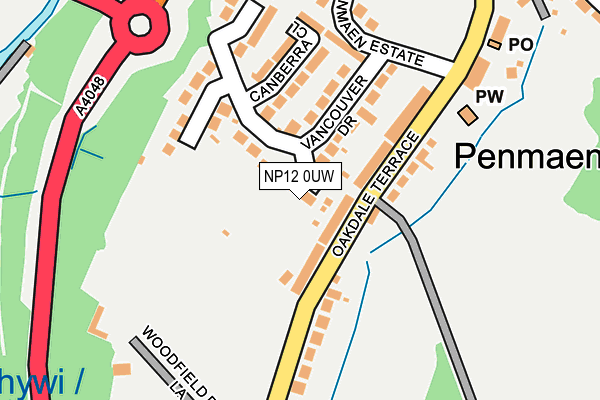 NP12 0UW map - OS OpenMap – Local (Ordnance Survey)