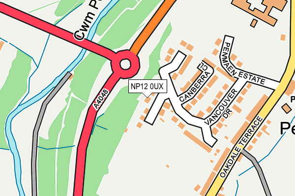 NP12 0UX map - OS OpenMap – Local (Ordnance Survey)