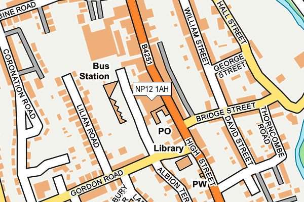 NP12 1AH map - OS OpenMap – Local (Ordnance Survey)