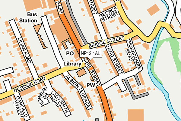 NP12 1AL map - OS OpenMap – Local (Ordnance Survey)