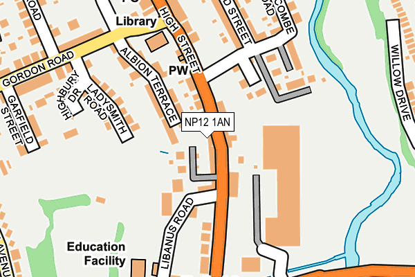 NP12 1AN map - OS OpenMap – Local (Ordnance Survey)
