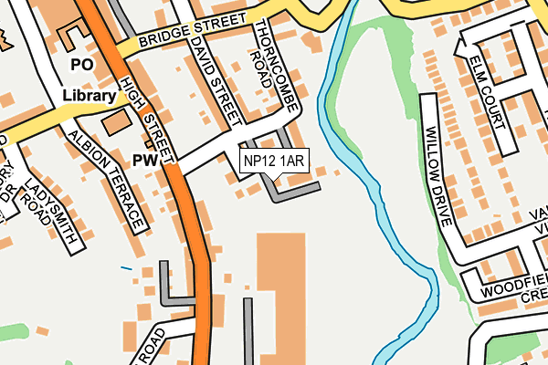 NP12 1AR map - OS OpenMap – Local (Ordnance Survey)