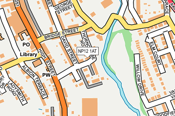 NP12 1AT map - OS OpenMap – Local (Ordnance Survey)