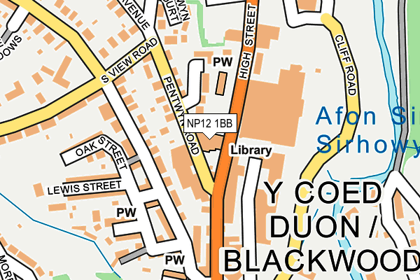 NP12 1BB map - OS OpenMap – Local (Ordnance Survey)